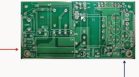 Bottom view of ZPSA pcb